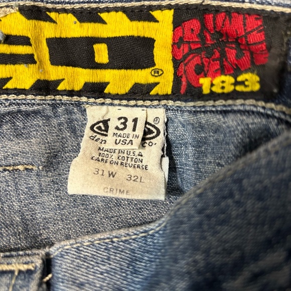 Vintage 90s Original JNCO
Crime Scene Jeans
Distressed Worn Size 31x32 - Picture 10 of 11